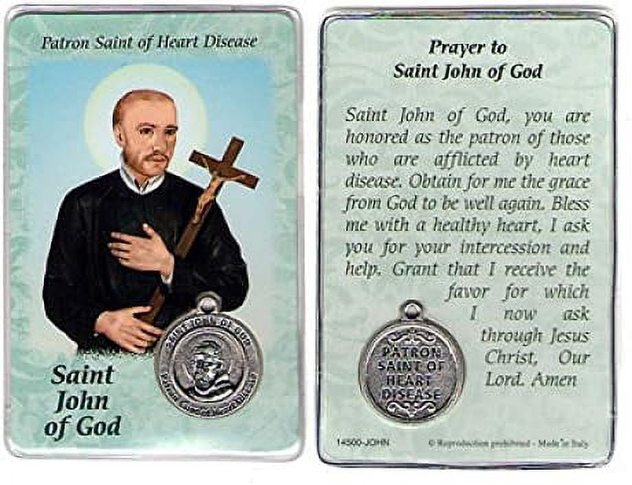 Saint St St. John of God Prayer Card Holy Card Cards Patronage Patron ...