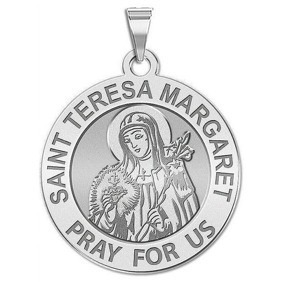 Saint Teresa Margaret Religious Medal - 2/3 Inch Size of Dime, Sterling Silver