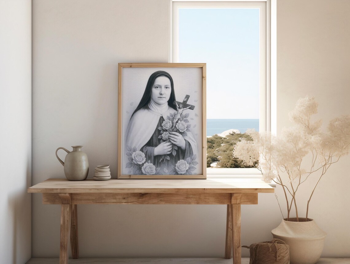Saint Therese Of Lisieux Poster: Catholic Christian Wall Art Decor ...