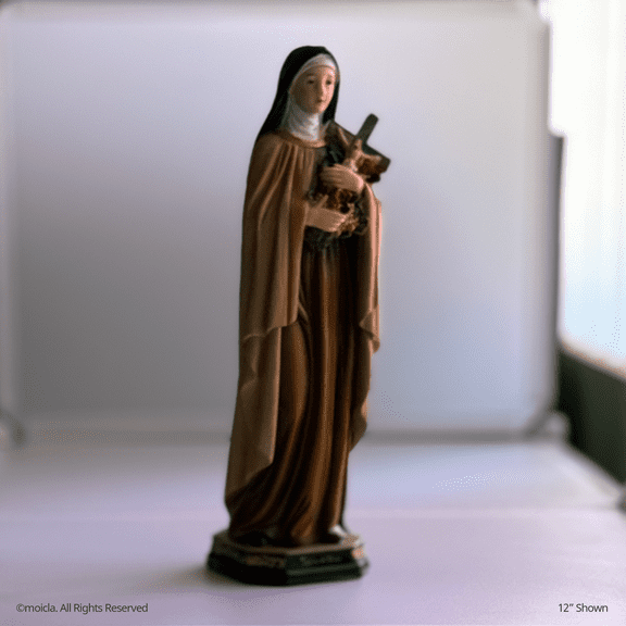 Saint Therese of Jesus Resin Statue - 12" Catholic Figurine