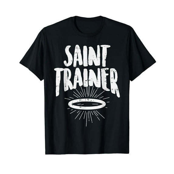 Saint Trainer Halo Workout Funny God Jesus Christian Gift T-Shirt
