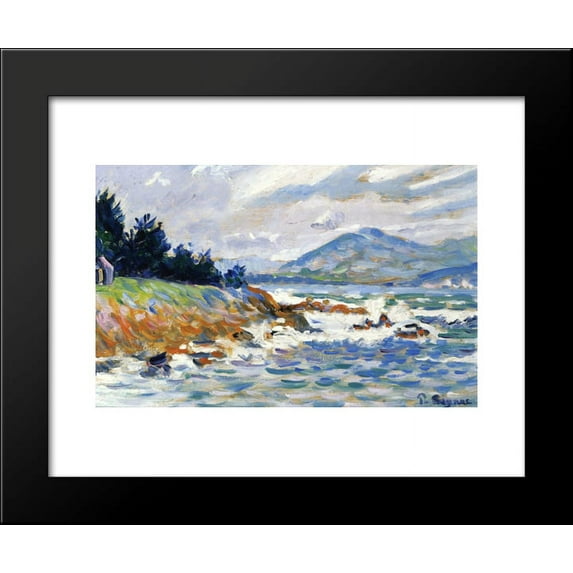 Saint Tropez, gale from east 20x24 Framed Art Print by Paul Signac