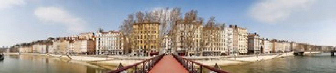Saint Vincent Bridge over the Saone River Lyon Rhone Rhone-Alpes France Canvas Art - Panoramic Images (22 x 5)