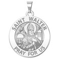 thumbnail image 1 of Saint Walter Religious Medal - 1 Inch Size of a Quarter -Sterling Silver, 1 of 1