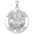 thumbnail image 1 of Saint Walter Religious Medal  - 3/4 Inch Size of a Nickel -Sterling Silver, 1 of 1