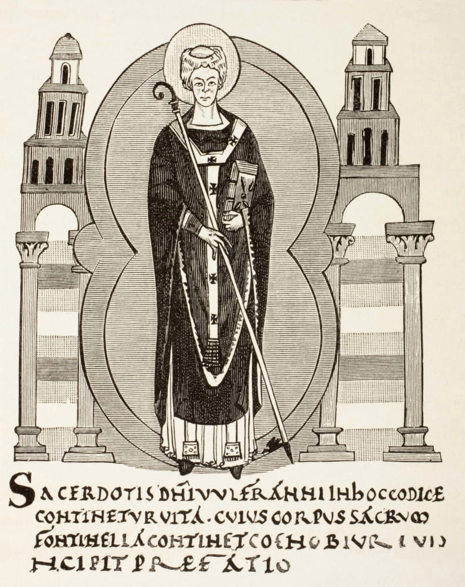 Saint Wulfram Of Fontenelle Or Saint Wulfram Of Sens C 640 Canvas Art - Ken Welsh Design Pics (26 x 32)
