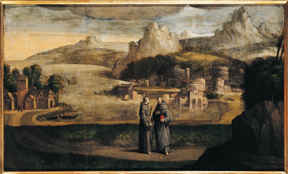 Saints Francis And Anthony Canvas Art - (36 x 24)