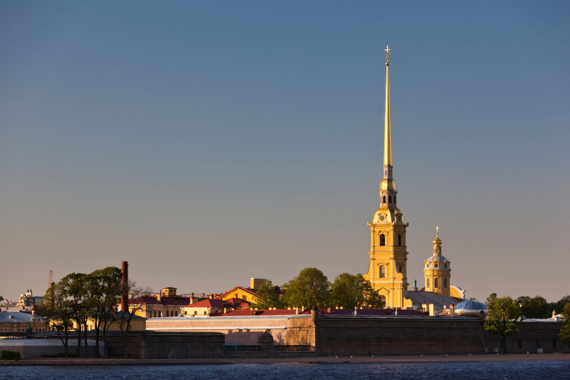 Saints Peter and Paul Cathedral Peter and Paul Fortress Neva River St Petersburg Russia Canvas Art - Panoramic Images (27 x 9)