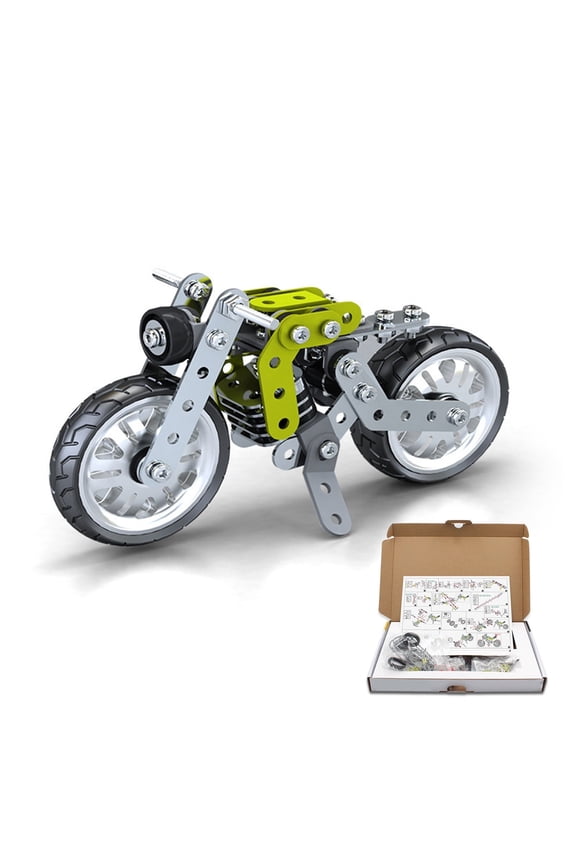 Clearance Building Car Metal Model Kits STEM Building Toys Model Car Kits For Boys 8-12 Motorcycle Metal Building Blocks For Kids Boys 8 9 10 11 12-16 Years Old Best Gift