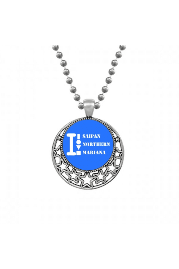 Saipan Northern Mariana Art Deco Fashion Necklaces Pendant Retro Moon Stars Jewelry