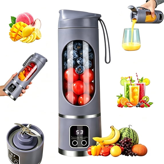 Saisi Purple Digital Display Portable Blender, 15 oz, Brand New, Suitable for All Crowds