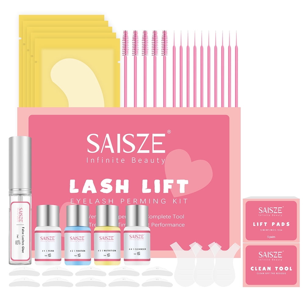 Saisze Eyelash Perming Kit, 10 Pieces Eyelash Lifting Kit Suitable for Beauty Salon, Perfect Gift for Her