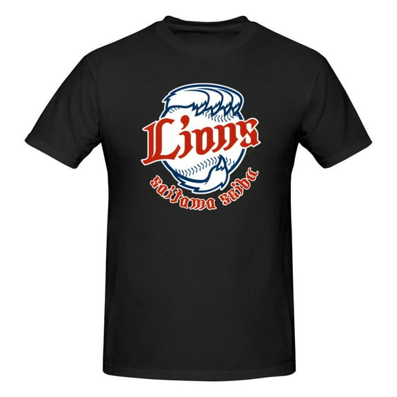 Saitama Seibu Lions Short Sleeve T-Shirt Crewneck Cotton Classic Tee Shirt Tops