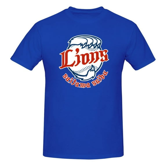 Saitama Seibu Lions Short Sleeve T-Shirt Crewneck Cotton Classic Tee Shirt Tops