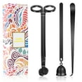 thumbnail image 1 of Saiveina 3 in 1 Candle Accessory Set, Candle Wick Trimmer, Candle Wick Dipper, Candle Snuffer, Candle Care Kit with Gift Package for Candle Lover(Black), 1 of 7
