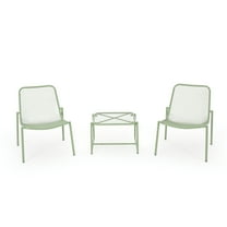 Sajan Outdoor Modern 2 Seater Chat Set, Matte Green