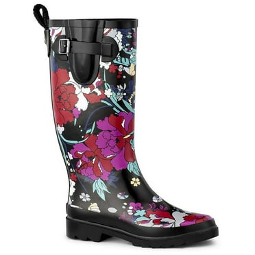 Women's Tall Two Tone Contrasting Rain Boots - Walmart.com