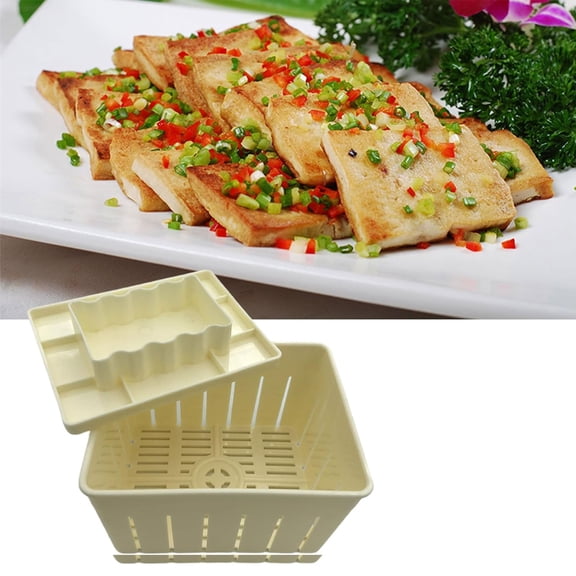Sakaguro Tofu Press Maker ToolHome DIY Using Cheese Cloth to Make Tofu Making Molds 1PcsYellow