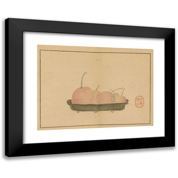 Sakai Hōitsu 18x14 Black Modern Framed Museum Art Print Titled - Sakai Hoitsu Gajo, Pl.14 (1800-1912)