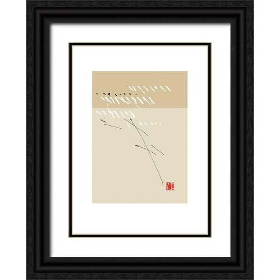 Sakai, Takashi 11x14 Black Ornate Wood Framed with Double Matting Museum Art Print Titled - JAPANESE STYLE III
