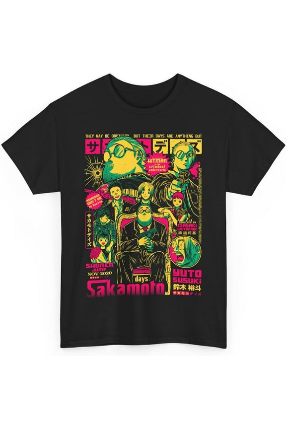 Sakamoto Days Merch Anime T-Shirt Crewneck Short Sleeve Tshirt Men/Women Harajuku Top M-75