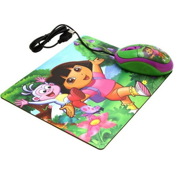 Sakar Dora the Explorer Optical Mouse and Mouse Pad Set