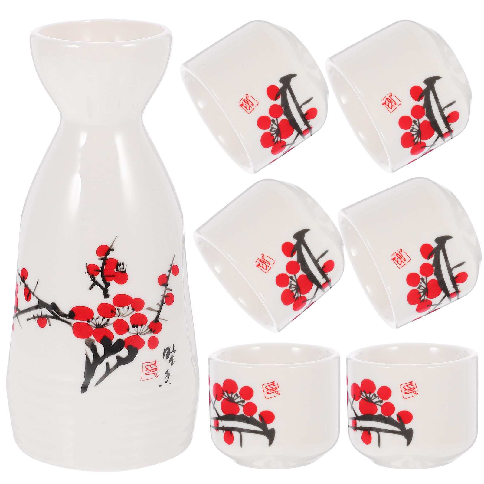 Sake Jug Set Retro Shot Glasses Kungfu Teacup Martini Wine Practical