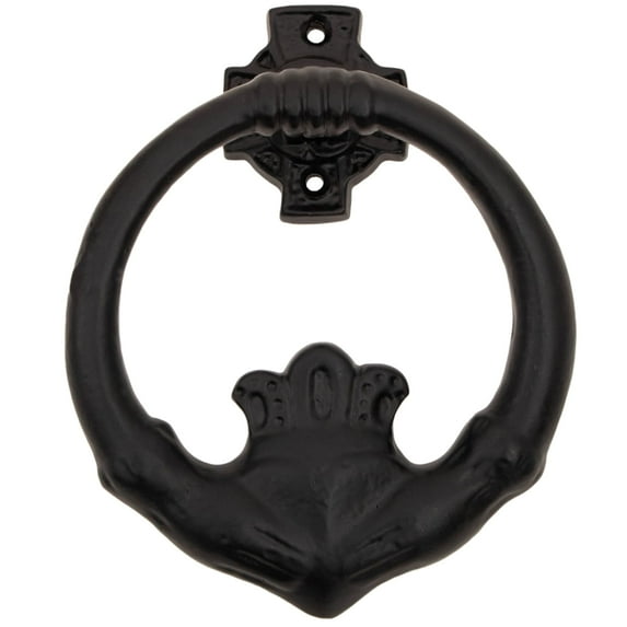 SakeGa Irish heart Door Knocker SOLID CAST IRON Victorian, Colonial, Retro, Steampunck, Gothic, Baroque Medieval