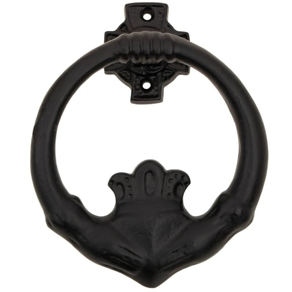 SakeGa Irish heart Door Knocker SOLID CAST IRON Victorian, Colonial, Retro, Steampunck, Gothic, Baroque Medieval