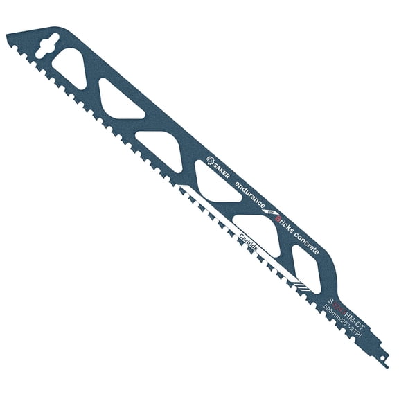 Saker 20-inch Saw Blade Reciprocating Hard Alloy Saw Blades for Cutting Wood, Porous Concrete, Brick