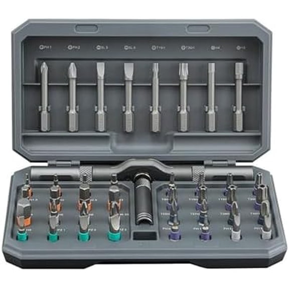 Saker 42 in 1 Magnetic Screwdriver Set,42 in 1 Magnetic Screwdriver Set, 40 Bits & T Handle Tool Kit for Electronics Furniture Bike Computer Hardware Repair$$other