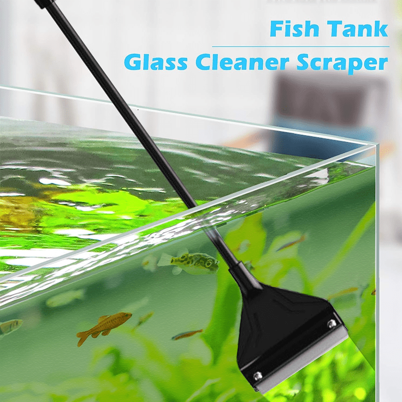 Saker Algae Scraper, 24.4"Aquarium Algae Scrapers with 10 Stainless Steel Blades, for Glass