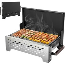 Saker BBQ Grills, Folding Portable Barbecue Grill, Stainless Steel Outdoor Grill, Portable Lightweight Charcoal Grill for Outdoor Cooking Camping Picnics Beach