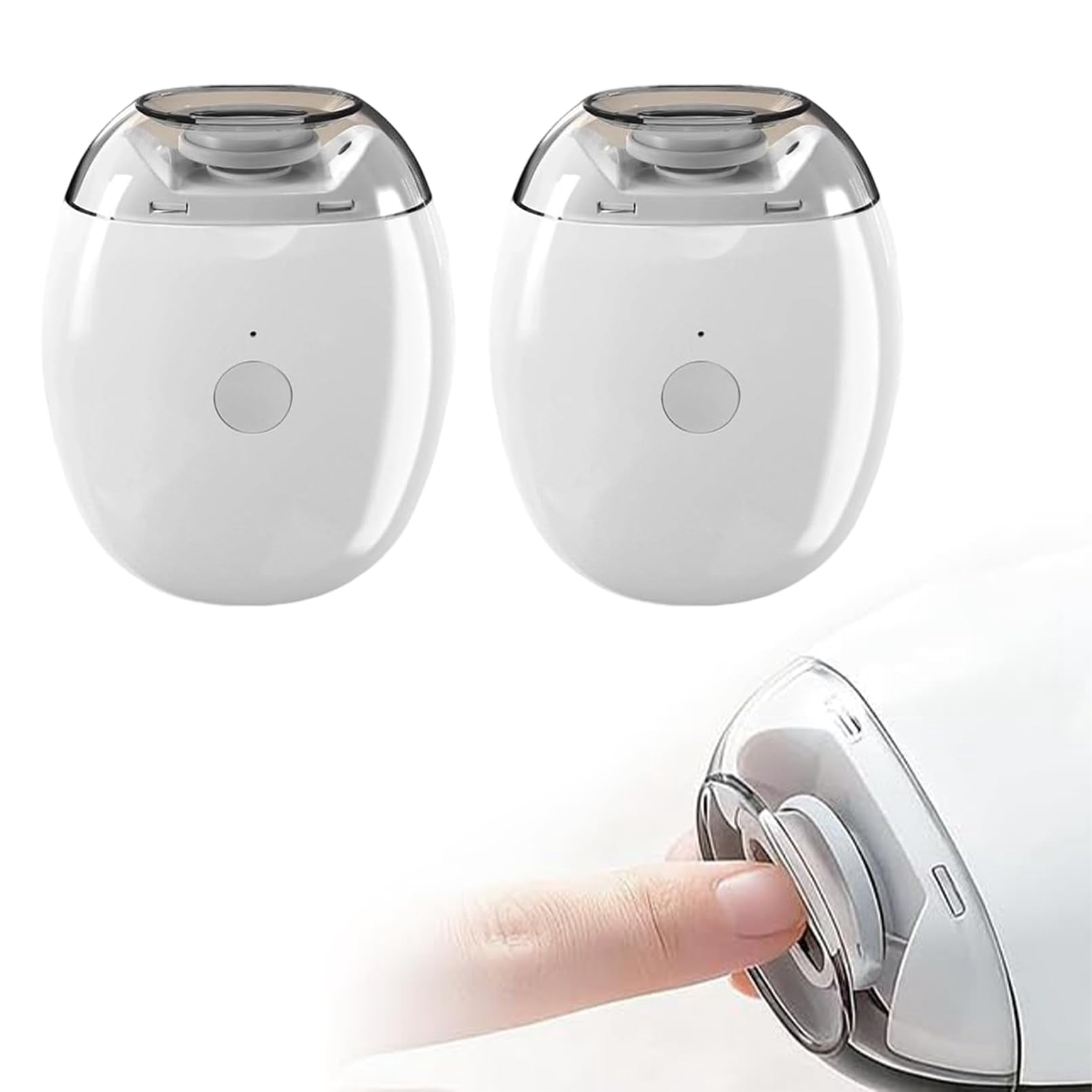 Saker Electric Automatic Nail Clipper - Rechargeable 3-Speed Nail Trimmer with Built-in Light, Compact for Senior & Travel Nail Care