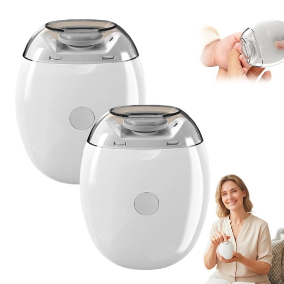 Electric Automatic Nail Clipper & Grinder - 3-Speed Rechargeable Trimmer with LED Light, Quiet Operation for Adult, Senior & Baby Nail Care(2PCS)