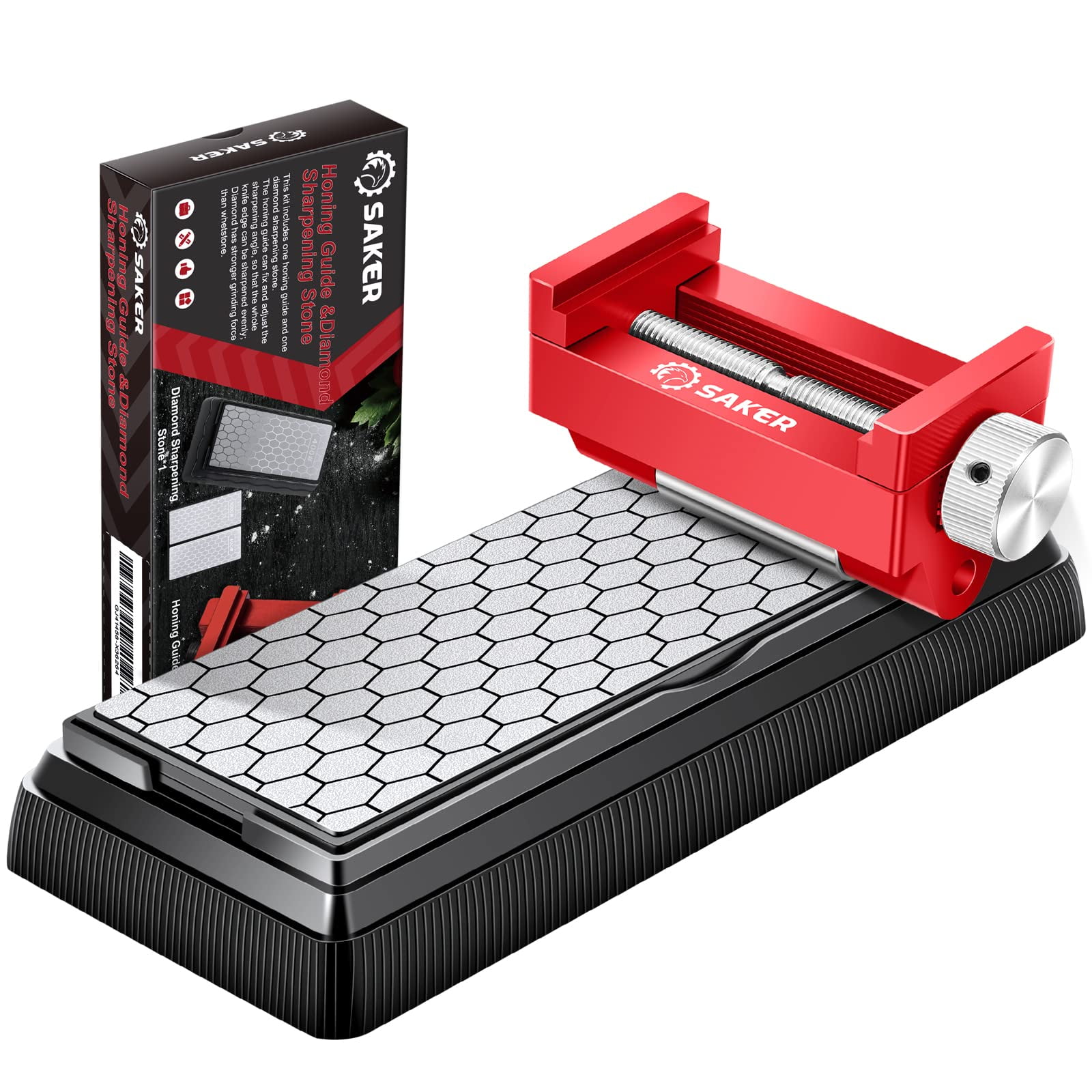 Saker Honing Guide with Whetstone Diamond Sharpening Stone and Honing
