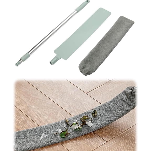Saker Plus retractable dust gap cleaner,Extendable Microfiber Duster with Bendable & Removable Head,Extendable Long Handle Duster for Cleaning Under Refrigerator Furniture Appliance