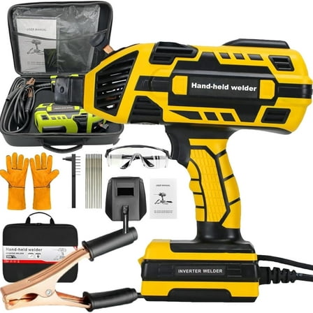 Saker Portable Welding Machine, 6 Gears 20-120A Portable Handheld Saker Welder, 110V Sakerplus Welder with IGBT Inverter for 1/16"-1/8" Welding Rods (Grey)