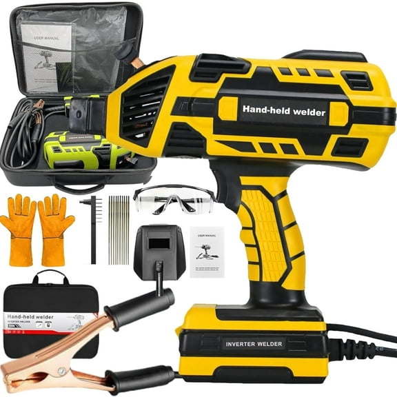 Saker Portable Welding Machine, 6 Gears 20-120A Portable Handheld Saker Welder, 110V Sakerplus Welder with IGBT Inverter for 1/16"-1/8" Welding Rods (Grey)