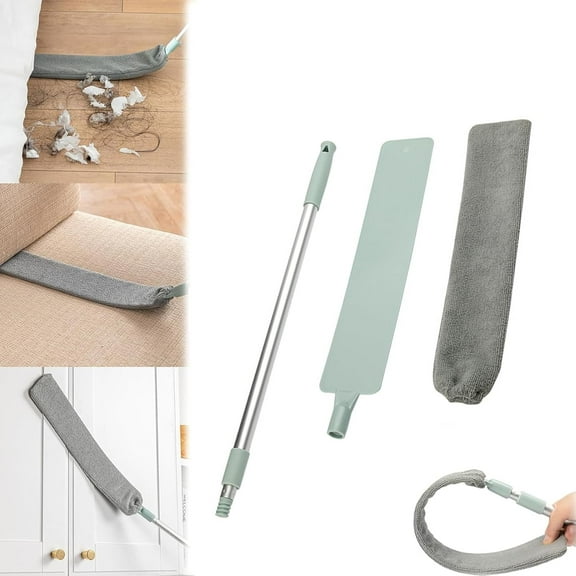 Saker Retractable Gap Dust Cleaner, 2026 Upgraded Sakerplus Flat Duster , Extendable Telescoping Design for Hard-to-Reach Areas Under Furniture, Ceiling, Blinds & Appliances