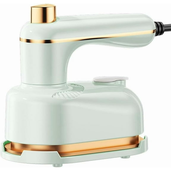 Saker Sakerplus 2-in-1 Travel Steamer Iron - Portable for Clothes, Fast 5-Second Heat Up Steaming Ironing, 180° Swivel Handle, White, Mini College Dorm Home