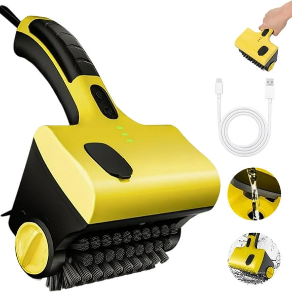 Saker Sakerplus Electric Grill Cleaner,Cordless Rechargeable Automatic Grill Clean Robot for Outdoor BBQ,360 Rotating Cleaning Brush with Replacement Bristles