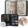 thumbnail image 1 of Saker Stitch Book Embroidery Kit: All-in-One Linen Embroidery Reference Guide with Multiple Sewing Tools, Floss, Needles & Scissors - Portable Gift, 1 of 9