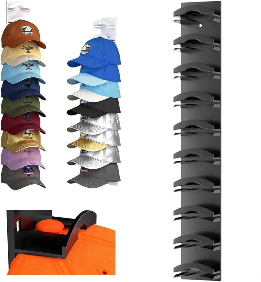Baseball Cap Rack Desktop Sakerplus 2026 Adhesive Baseball Cap Rack for Wall - No Drilling Hat ...