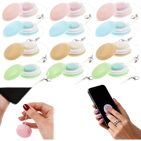 Sakerplus Macaron Phone Screen Cleaner - 2026 Cute Microfiber Wipe for Cell Phone & Eyeglasses
