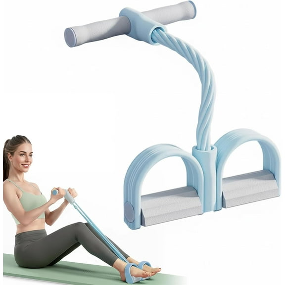 Sakerplus Multifunction Pedal Resistance Band - Elastic Sit Up Pull Rope for Home Yoga Fitness
