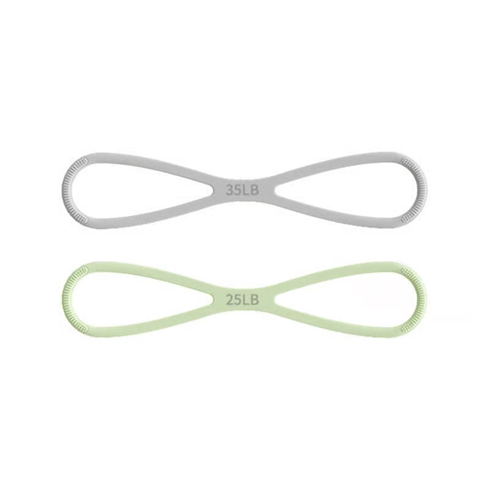 Sakerplus Resistance Bands 8-Shaped Silicone Resistance Band with Massage Grip, Figure 8 Resistance Bands with Handles Keep Resistance Band Figure for Home Workout