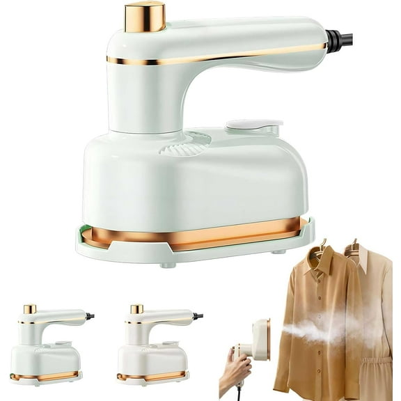 Sakerplus Steam Iron - Handheld Rapid Heating Iron Steamer for Clothes 2-In-1 Steamer and Suitable for Wool Silk Knitwear Linen Lightweight & Compact for Home Business Trips Hotels