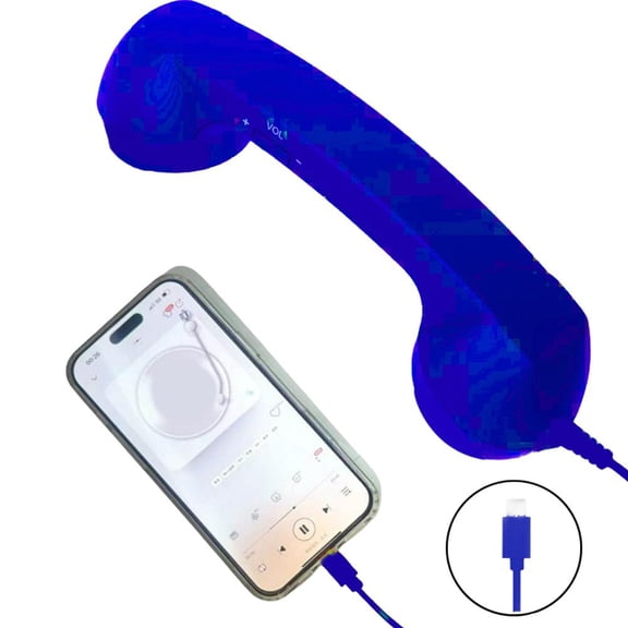 Sakerplus Type-C Retro Phone Handset - Vintage Wired Landline Receiver for USB-C Smartphones