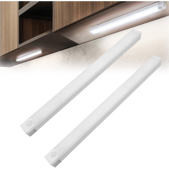 Sakesfor LED Intelligent Human Body Induction Night Light (2 Pack, White, 100MM*2) – Wireless Magnetic Rechargeable Punch-Free Smart Sensor Light for Kitchen, Stairs, Fridge